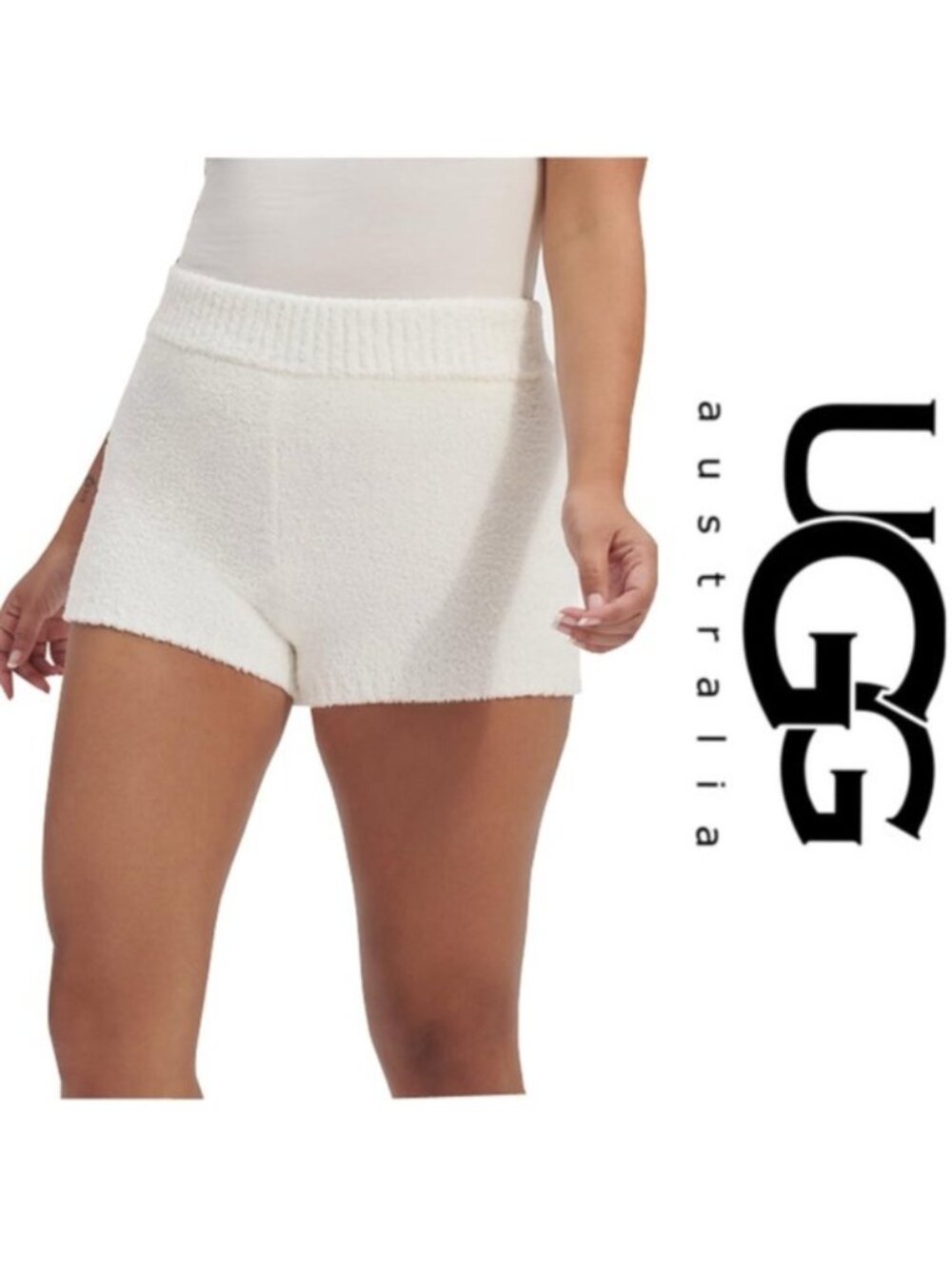Ugg | White Finola Shorts Cozy Sherpa Bottoms | Size Extra Large